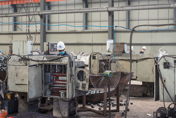 铁岭网架配件-锥头加工车间